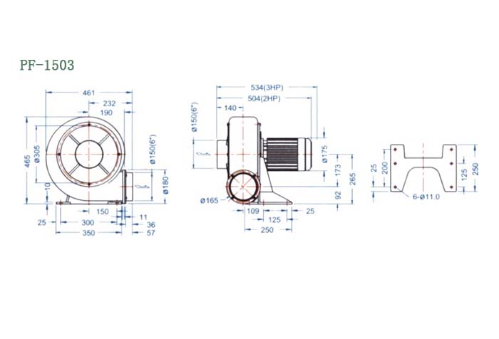 PF-1503,2.2kw直葉式鼓風(fēng)機(jī)